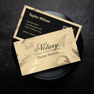 Notary QR-kod lyxury guld marble professionell Visitkort
