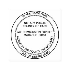 Notary Seal Commissions end state and county Självfärgande Stämpel