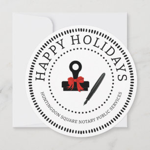 Notary Seal Glad helg 2026 Calendar Card Kort