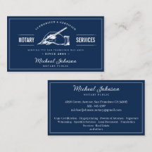 Notary Services Professionell Vintage Navy Blue