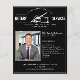 Notary Services Vintage Professionell Black Anpass Flygblad