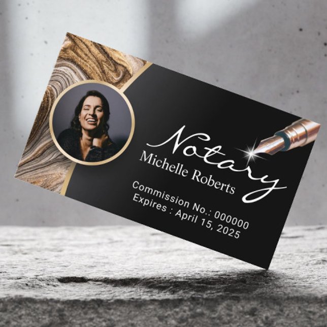 Notary Signing Agent Modern Photo Professionell Visitkort (Skapare uppladdad)