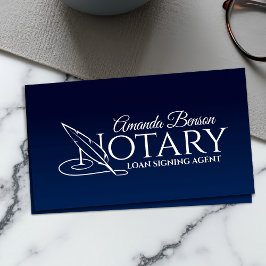 Notary Typography quill pen Visitkort