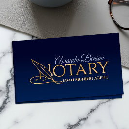 Notary Typography quill pen Visitkort