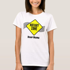 Notary Zon Gult Road Sign Customized Namn T Shirt