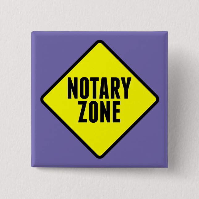 Notary Zon Gult Road Sign Knapp (Framsida)