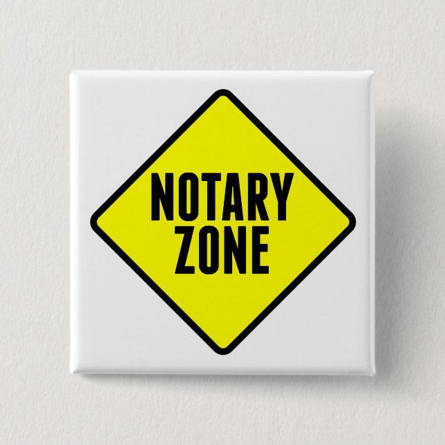 Notary Zon Gult Road Sign Knapp (Framsida)