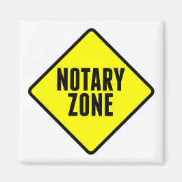Notary Zon Gult Road Sign Magnet