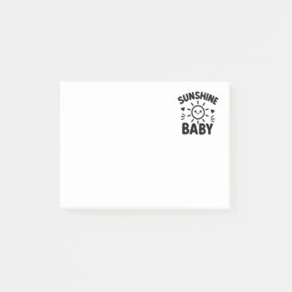 Notas adhesivas con diseño de sol sonriente post-it block