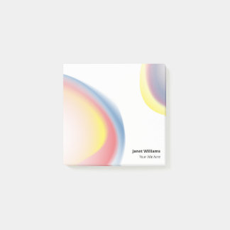 Notas post-it formas inorganicas color block