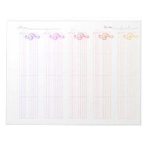 Notblad för stämmor & Ukulele – Utskrivbar mall