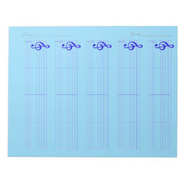 Notblad för stämmor & Ukulele – Utskrivbar mall Anteckningsblock