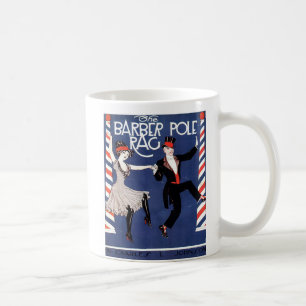 Notblad för vintage för den barberarePole trasan Kaffemugg