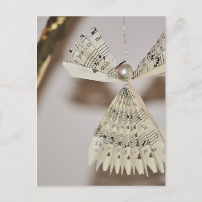 Notblad noterar julängelpärlan helg vykort (Framsida)