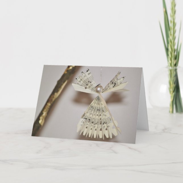 Notblad noterar julängelpärlan helgkort (Framsida)