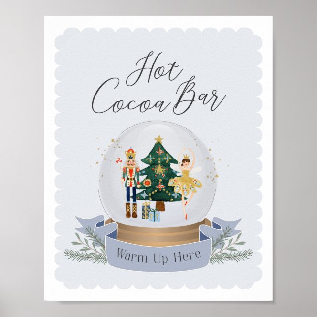 nötcracker christmas födelsedagsfest hett cocoa pu poster (Framsidan)