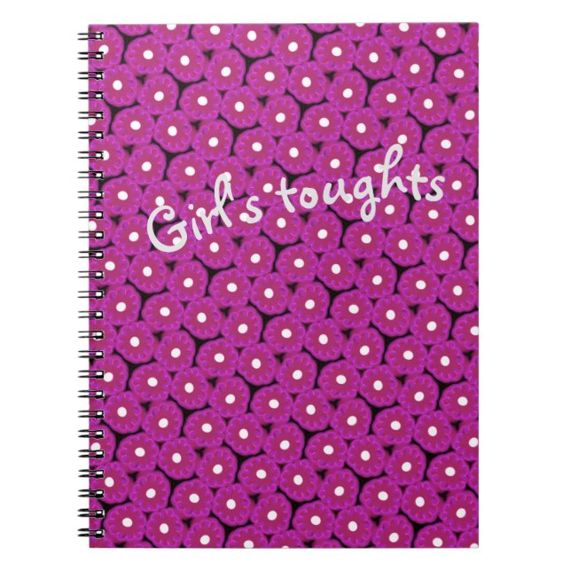 Note bok Jimette Design - Flickans turilla blommor Anteckningsbok (Framsidan)