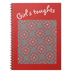 Note bok Jimette Design - Flickans turilla blommor Anteckningsbok Med Spiral