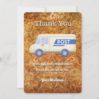 Note Brev Carrier Mailman Postal Mail Carrier Tack Kort