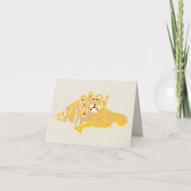 Note Card :  Love Of A Lions Cub  Anteckningskort (Framsida)