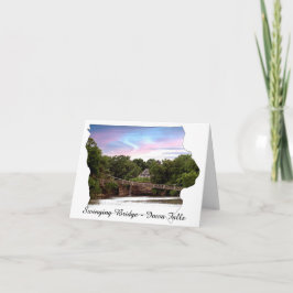 Note Card - Swinging Bridge, Iowa Falls, Iowa Anteckningskort