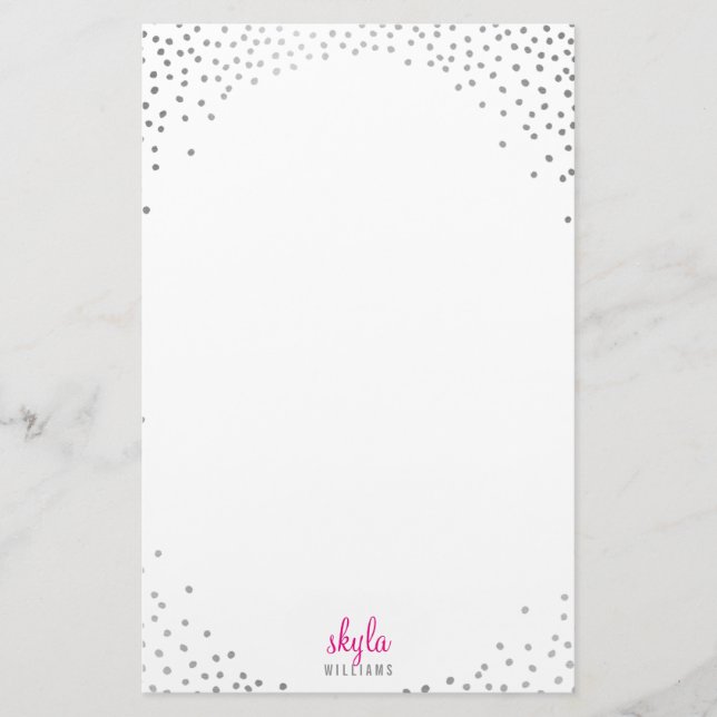 NOTE PAPPER glamoral silver foil conetti (Framsida)