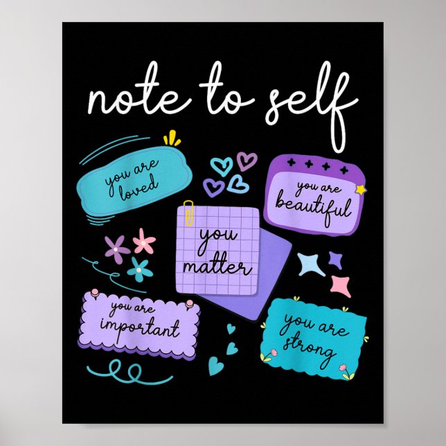 Note To Self You Suicide Prevention Awareness  Poster (Framsidan)
