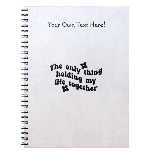 Notebook (16,5 x 22,2cm) - The Only Thing Anteckningsbok (Framsidan)