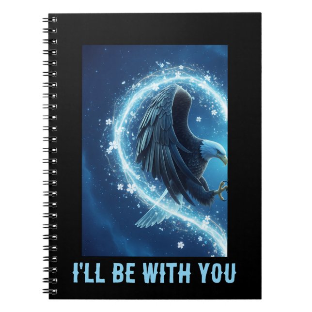 Notebook Bald Eagle Heart Love 1 Anteckningsbok (Framsidan)
