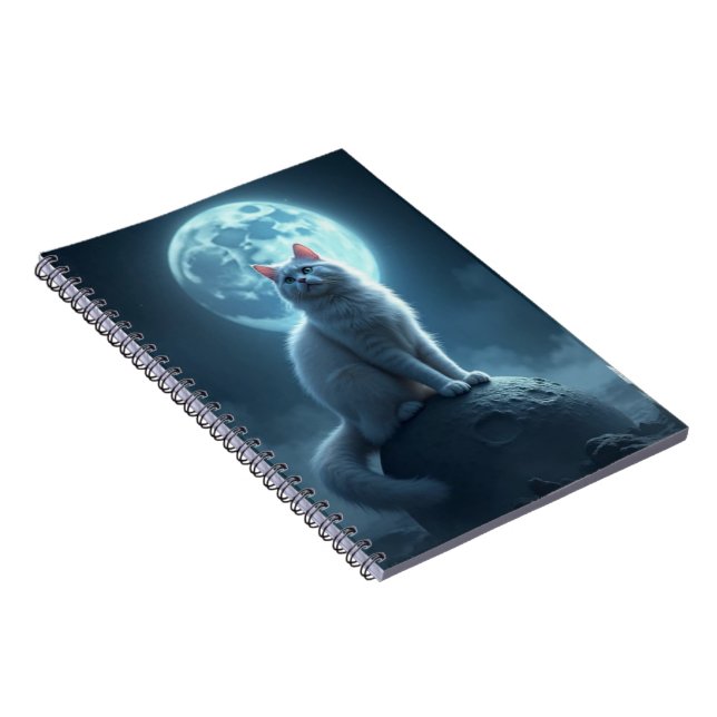 notebook cat and the moon anteckningsbok (Högra Sidan)