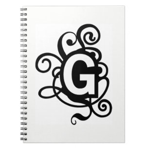 NOTEBOOK FÖR MONOGRAMMET BREV ****E** ANTECKNINGSBOK MED SPIRAL