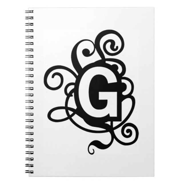 NOTEBOOK FÖR MONOGRAMMET BREV   ****E** ANTECKNINGSBOK MED SPIRAL (Framsidan)