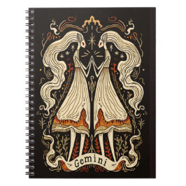 Notebook Gemini Celestial Zodiac Art Anteckningsbok