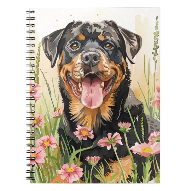  Notebook / Journal – Rottweiler Notebook Anteckningsbok (Framsidan)