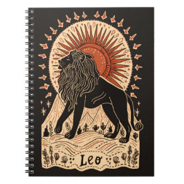 Notebook Leo Celestial Zodiac Art Anteckningsbok