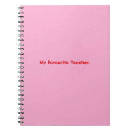 Notebook My Favourite Teacher Anteckningsbok