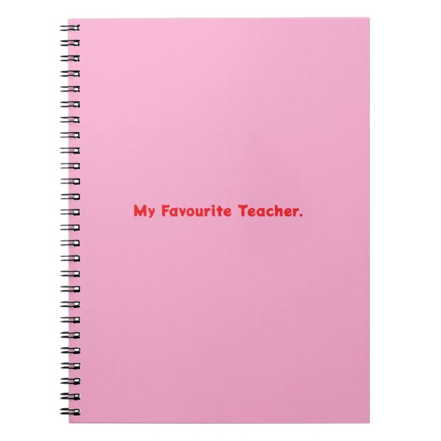 Notebook My Favourite Teacher Anteckningsbok (Framsidan)
