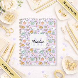 Notebook Name Tea Cats Bookish Pastel