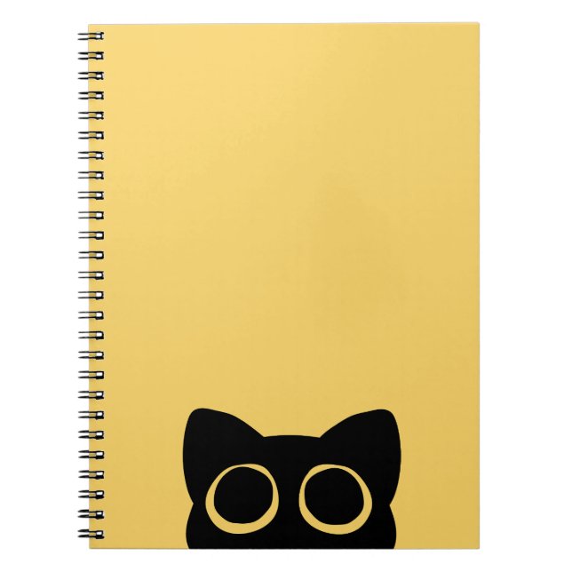 Notebook Peeking Cat Anteckningsbok (Framsidan)