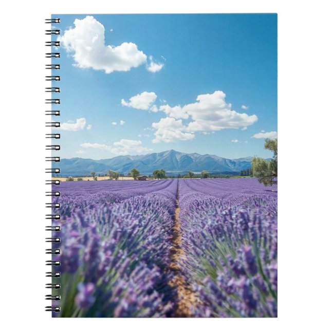 Notebook With A Outdoor Landscape With Mountains Anteckningsbok (Framsidan)
