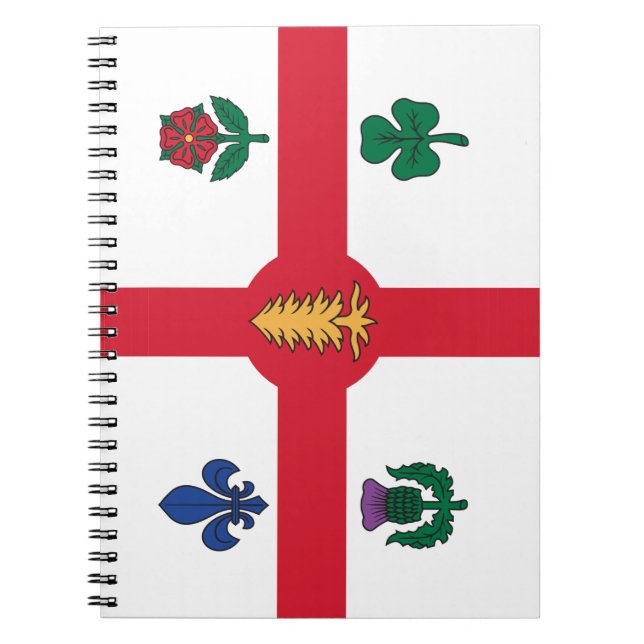 Notebook with Flag of Montreal, Canada Anteckningsbok (Framsidan)