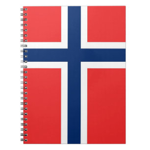 Notebook with Flag of Norway Anteckningsbok Med Spiral