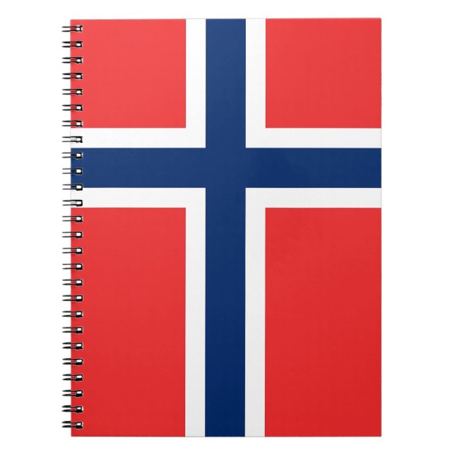 Notebook with Flag of Norway Anteckningsbok Med Spiral (Framsidan)