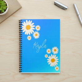 Notebook with gradient Rose and Daisies Anteckningsbok