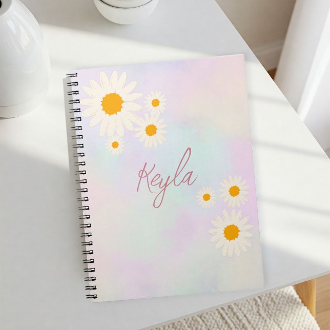 Notebook with gradient Rose and Daisies Anteckningsbok (Skapare uppladdad)