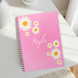 Notebook with gradient Rose and Daisies Anteckningsbok