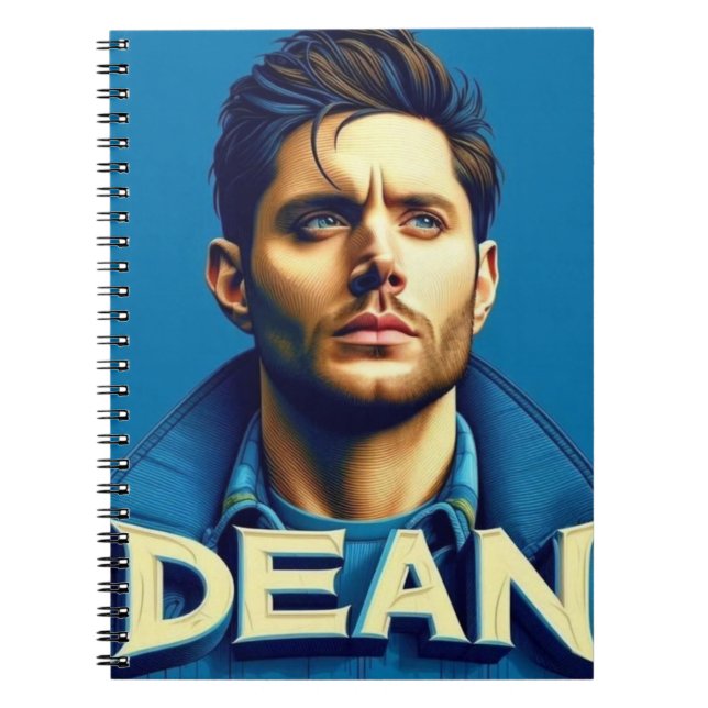 Notebooks Dean su fondo blu Anteckningsbok (Framsidan)