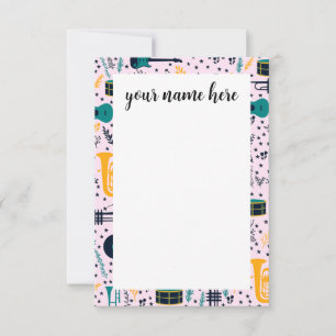 Notecads för personlig Music Instruments Tack Kort