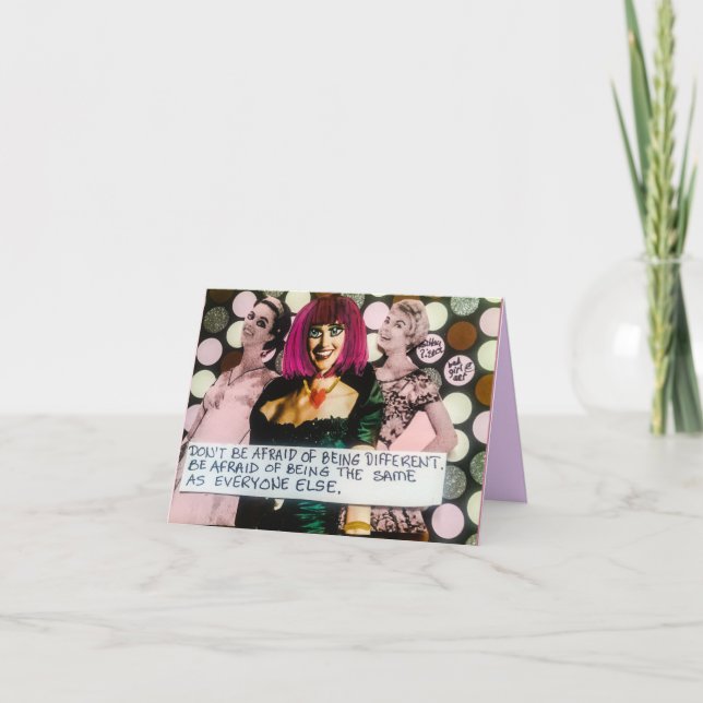 Notecard är inte rädd för att vara annorlunda. kort (Framsida)