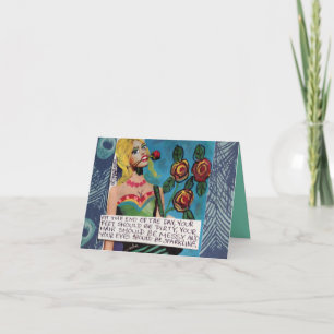 NOTECARD-AT AVSLUTA AV DAGEN KORT